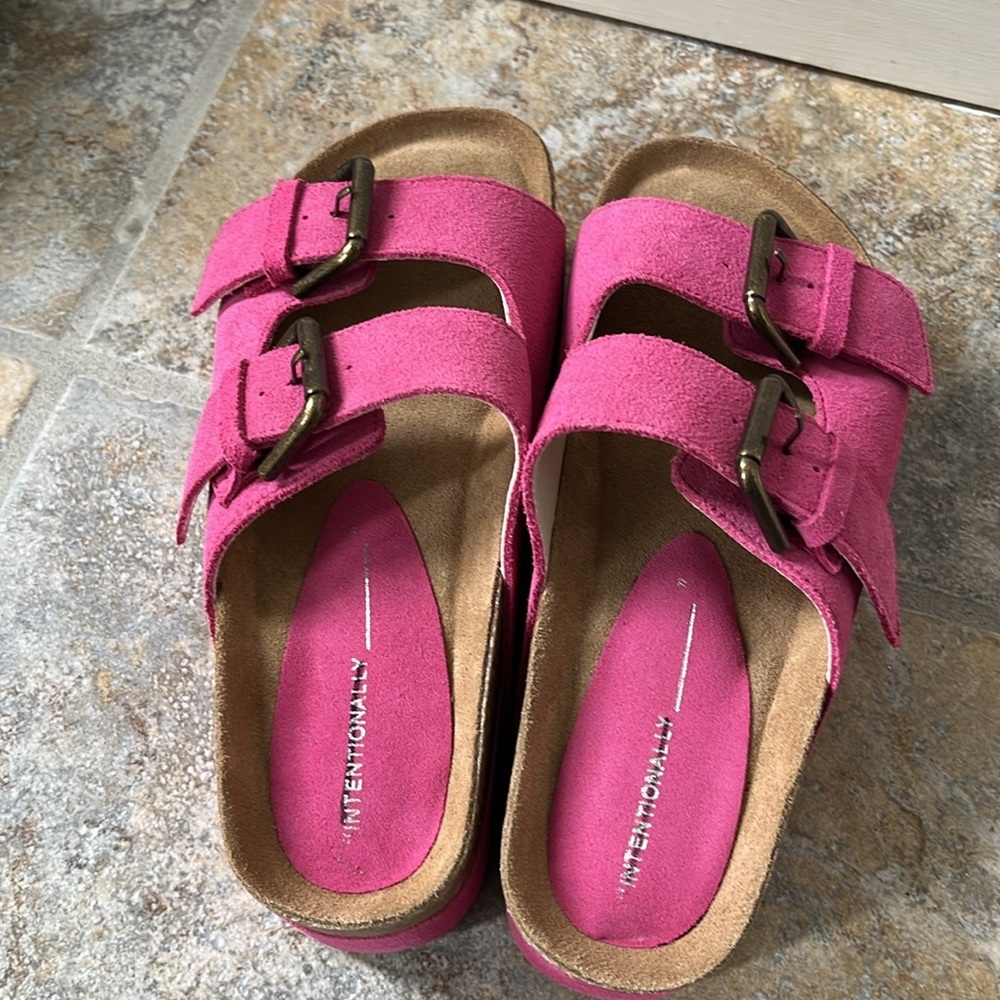 Free People x Intentionally Blank Rule Breaker Platform Suede Sandals Sz 7 NEW - Picture 10 of 14
